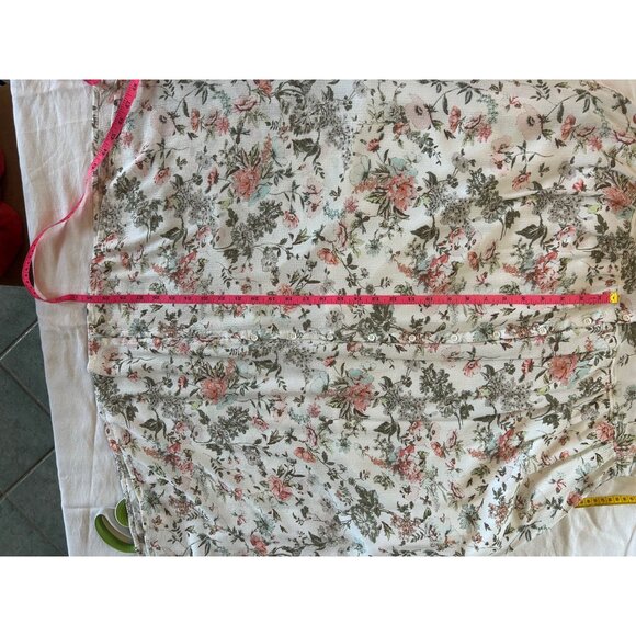 Frye Button Down Floral Midi Dress XL Cottage Core Prairie Folk Garden Pattern - Picture 11 of 12